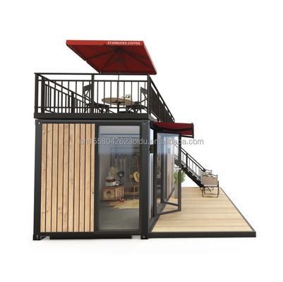 Aluminum Alloy Window 20ft/40ft One-Storey Tiny Wooden Container Buildings for Hotel Apartment Villa or Cabins