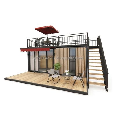 Aluminum Alloy Window 20ft/40ft One-Storey Tiny Wooden Container Buildings for Hotel Apartment Villa or Cabins