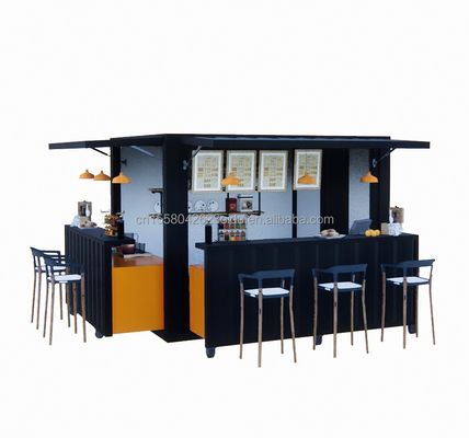 Fast Food Mini Pop-up Shop Cafe Shops Mobile Container Coffee Bar Houses with Modern Design Style and Aluminum Alloy Windows