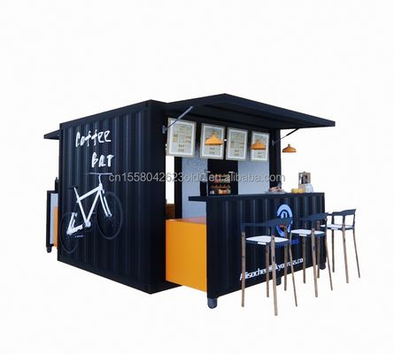 Fast Food Mini Pop-up Shop Cafe Shops Mobile Container Coffee Bar Houses with Modern Design Style and Aluminum Alloy Windows