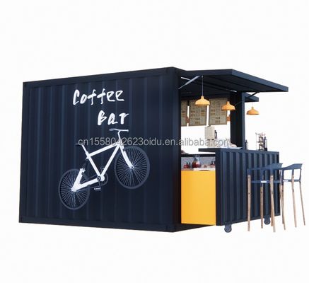 Fast Food Mini Pop-up Shop Cafe Shops Mobile Container Coffee Bar Houses with Modern Design Style and Aluminum Alloy Windows