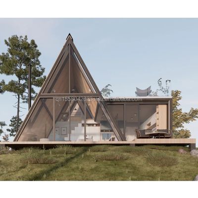 Triangle Shape Small Cabin A Frame House Kit For Living In Chinese Design Style With Customized Color