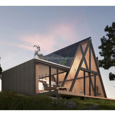 Triangle Shape Small Cabin A Frame House Kit For Living In Chinese Design Style With Customized Color