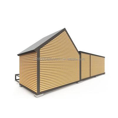 50/75/100mm Wave Sandwich Panel Wall for Mall in Triangle Steel Structure Design of EU Modern Flat Pack Container House