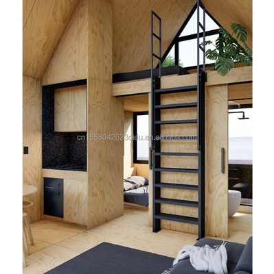 Modern A-Triangle Tiny House Prefab House Trailer Flat Pack Steel and Sandwich Panel Mobile Home for Hotel or Other Purposes