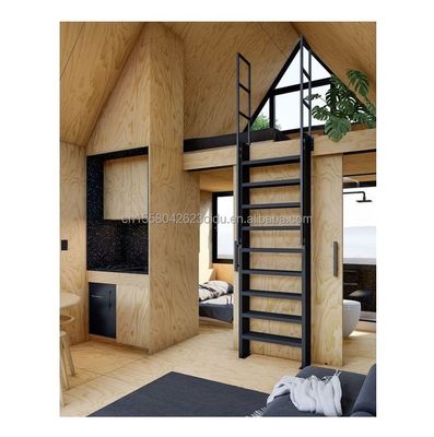 Modern A-Triangle Tiny House Prefab House Trailer Flat Pack Steel and Sandwich Panel Mobile Home for Hotel or Other Purposes
