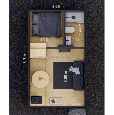 Modern A-Triangle Tiny House Prefab House Trailer Flat Pack Steel and Sandwich Panel Mobile Home for Hotel or Other Purposes
