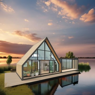 Modern Steel Frame Galvanized Steel Bending 180g Tiny Prefab House for Family Vacations or Hotel
