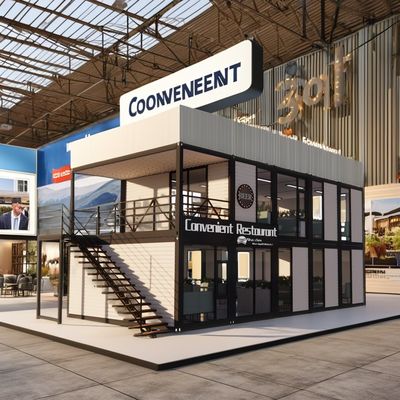 Customized Color Easy Assembly Modular Prefabricated Housing for Restaurant Shop Mall Supermarket Container Home Bar Design