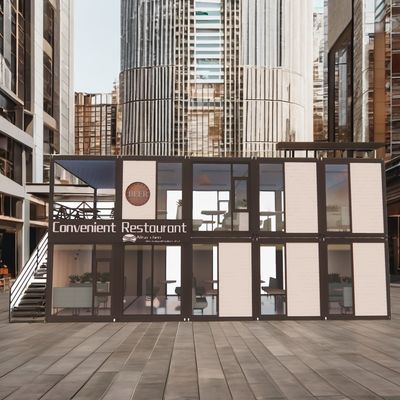 Customized Color Easy Assembly Modular Prefabricated Housing for Restaurant Shop Mall Supermarket Container Home Bar Design