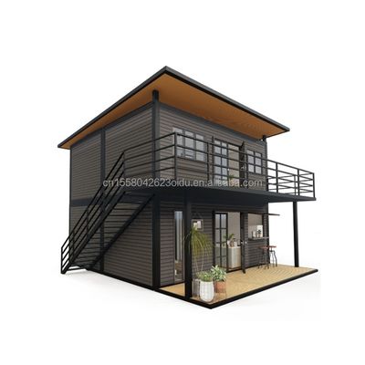 Main structure Wooden Galvanized Steel Square Tubes 4 Bedroom Bilayer Prefab Expandable Container House Design for Mall