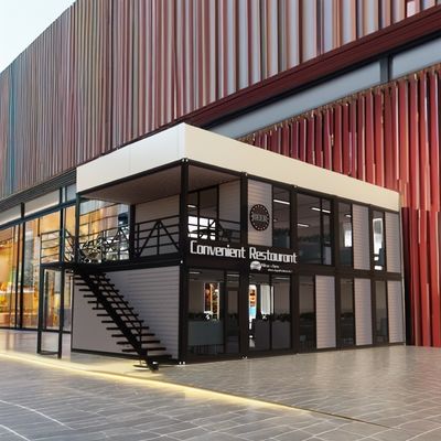 Customized Color Easy Assembly Modular Prefabricated Housing for Restaurant Shop Mall Supermarket Container Home Bar Design
