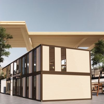 Customized Color Easy Assembly Modular Prefabricated Housing for Restaurant Shop Mall Supermarket Container Home Bar Design