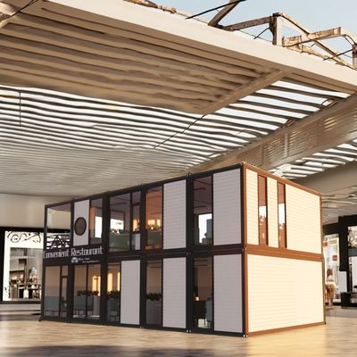 Customized Color Easy Assembly Modular Prefabricated Housing for Restaurant Shop Mall Supermarket Container Home Bar Design