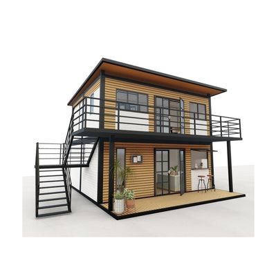 20ft/40ft Steel Frame Galvanized Steel Bending 180g Modern 4 Bedroom Bilayer Prefab Expandable Container House Design for Mall
