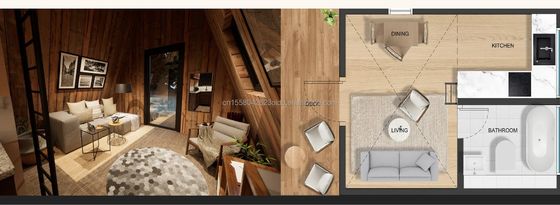 Galvanized Steel Bending Prefab House Living Forest Hotel Room for Modern Outdoor Living and Specialized Container