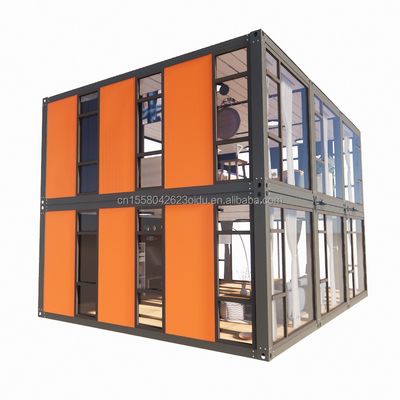Hotel Flat Pack Steel Product Modern Design Fabricated Apartment by Cbox Luxury Two-Layer Portable Container House