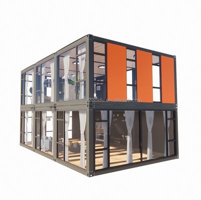 Hotel Flat Pack Steel Product Modern Design Fabricated Apartment by Cbox Luxury Two-Layer Portable Container House