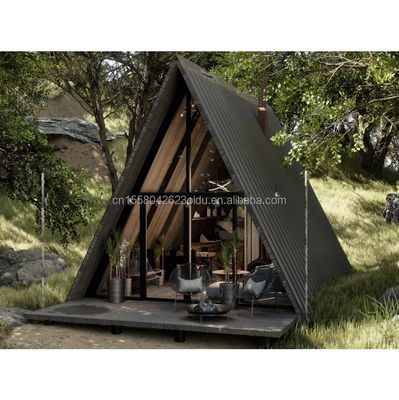 Aluminum Window Modern Portable Steel Triangular Prefabricated Wooden House Detachable Container for Home or Hotel 1-