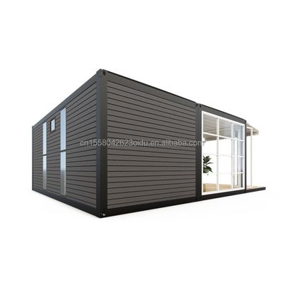 Style Two Bedrooms Container House with Galvanized Steel Square Tubes Structure and Kitchen Living Room