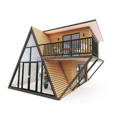 Portable Tiny Home Prefab Houses with Steel Frame Galvanized Steel Bending 180g and 50/75/100mm Wave Sandwich Panel Walls