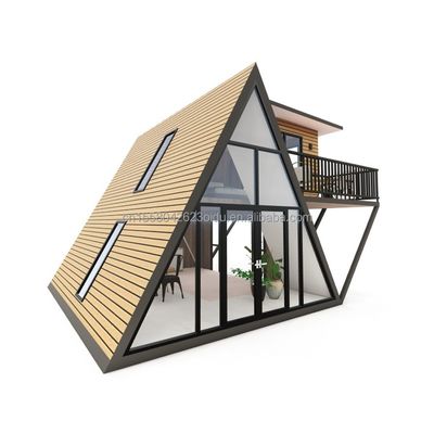 Portable Tiny Home Prefab Houses with Steel Frame Galvanized Steel Bending 180g and 50/75/100mm Wave Sandwich Panel Walls