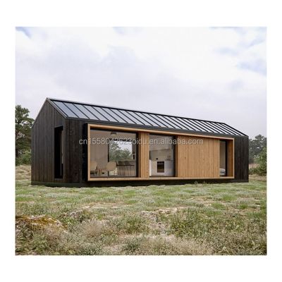 Aluminum Alloy Windows Modern Triangle Roof Prefab House Flat Roof Residential Container Wooden Prefabricated Homes Outdoor Made Steel Sandwich Panel