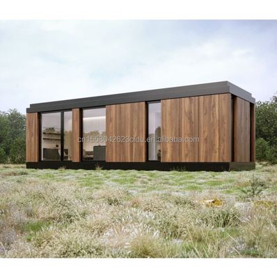 Aluminum Alloy Windows Modern Triangle Roof Prefab House Flat Roof Residential Container Wooden Prefabricated Homes Outdoor Made Steel Sandwich Panel