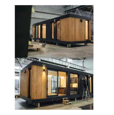Aluminum Alloy Windows Modern Triangle Roof Prefab House Flat Roof Residential Container Wooden Prefabricated Homes Outdoor Made Steel Sandwich Panel