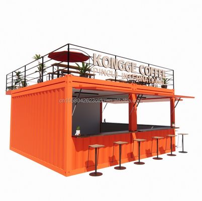 Modern Design Mobile Container Bar for Urban Houses Fully Equipped Prefab Restaurant and Coffee Shop in Customized Color