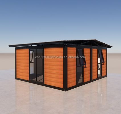 20ft 40ft Windproof Luxury Modular Steel Folding Containers for Villas Customized Wall 50/75/100mm Wave Sandwich Panel