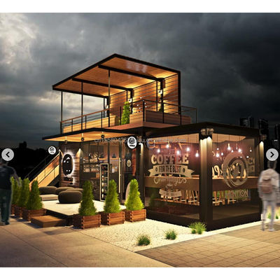Customized Color Modern Design Prefab Container Milk Tea Shop Coffee Shop Cafe Store Homes Tiny Modular Container House