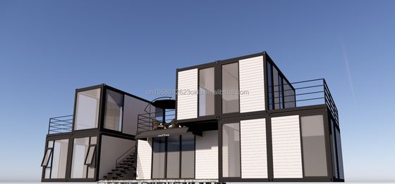 40ft Modern Prefabricated Double-Story Coffee Bar Restaurant Fast-Food Shop Tiny Mini Movable Outdoor Combined Container