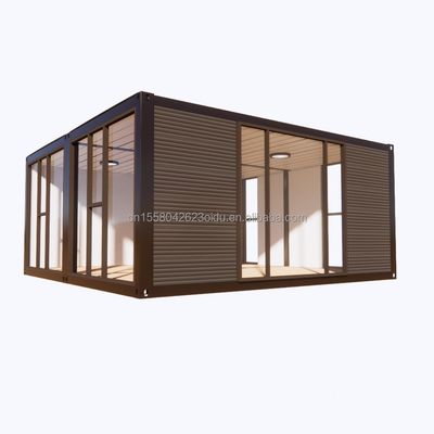 Modern 2 Bedroom Prefab Steel Expandable Container House for Mall Application Customized Color Design