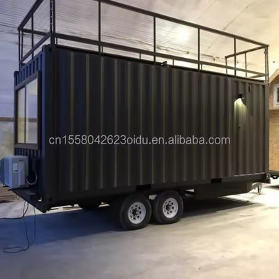 Customized Color Galvanized Steel Bending 180g Fast-Food Restaurant and Pop-Up Shop Mini Store Tiny Mobile Shop with Wheels