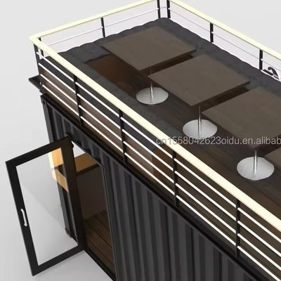Customized Color Galvanized Steel Bending 180g Fast-Food Restaurant and Pop-Up Shop Mini Store Tiny Mobile Shop with Wheels