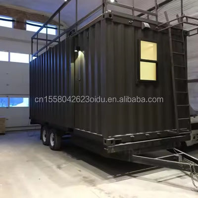 Customized Color Galvanized Steel Bending 180g Fast-Food Restaurant and Pop-Up Shop Mini Store Tiny Mobile Shop with Wheels