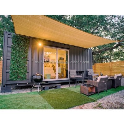 Galvanized Steel Square Tube Structure 20ft Prefabricated Wooden House for Hotel and Independent Garden