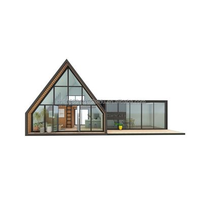 Modern Design Triangle Combined Flat Pack Steel and Wooden Container House Expandable for Outdoor Application 20ft or 40f