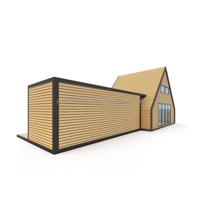 Modern Design Triangle Combined Flat Pack Steel and Wooden Container House Expandable for Outdoor Application 20ft or 40f