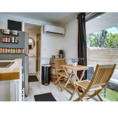 Galvanized Steel Square Tube Structure 20ft Prefabricated Wooden House for Hotel and Independent Garden