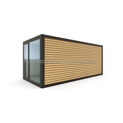 20ft Light Steel Hotel Container House with 50/75/100mm Wave Sandwich Panel Wall