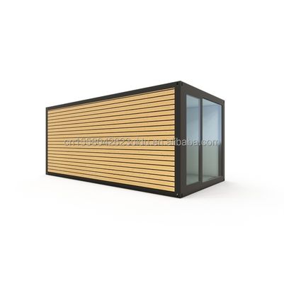 20ft Light Steel Hotel Container House with 50/75/100mm Wave Sandwich Panel Wall
