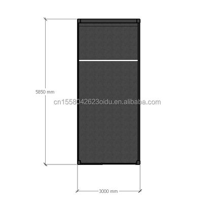20ft Light Steel Hotel Container House with 50/75/100mm Wave Sandwich Panel Wall