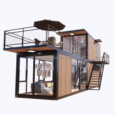 3 Bedroom Modular Prefab Container House Modern Design Steel Wall Panel Wooden Color Expandable Prefabricated for Living
