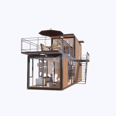 3 Bedroom Modular Prefab Container House Modern Design Steel Wall Panel Wooden Color Expandable Prefabricated for Living
