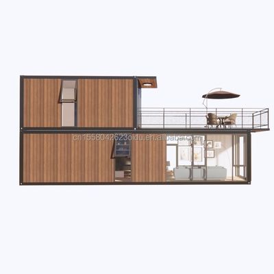 3 Bedroom Modular Prefab Container House Modern Design Steel Wall Panel Wooden Color Expandable Prefabricated for Living