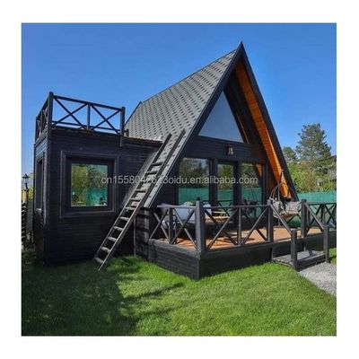 Main Structure Galvanized Steel Square Tubes Modern Triangle Outdoor House Designed with Sandwich Panel Material for Shop