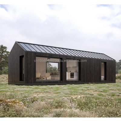 20ft 40ft Quick Assembly Container for Temporary Office Hotel Wooden Houses from Steel Frame Galvanized Steel Bending 180g