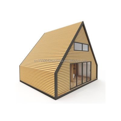 EU Modern Triangle Steel Structure Flat Pack Container House Design for Wooden House within 20ft or 40ft Mall Application